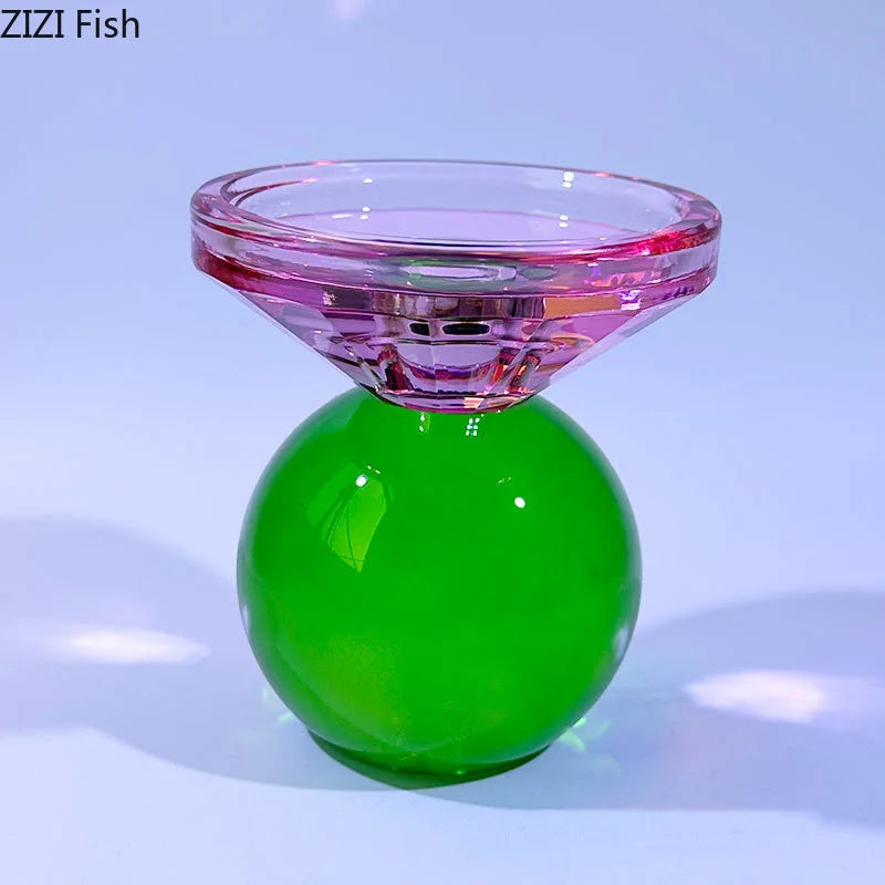 Afralia™ Crystal Candle Holders: Romantic Candlestick & Wax Melt Burner for Modern Home Decor