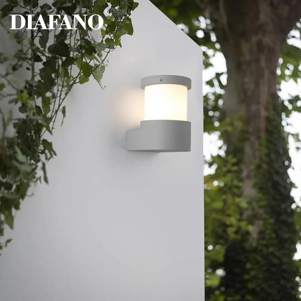 Afralia™ Concrete Outdoor Wall Lamp | IP65 Waterproof Wall Light for Courtyard, Balcony & Door