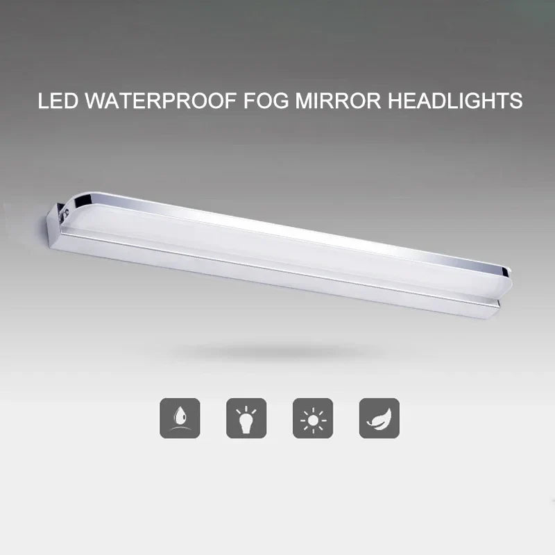 Afralia™ LED Mirror Light Stainless Steel Modern Bathroom Vanity Lighting