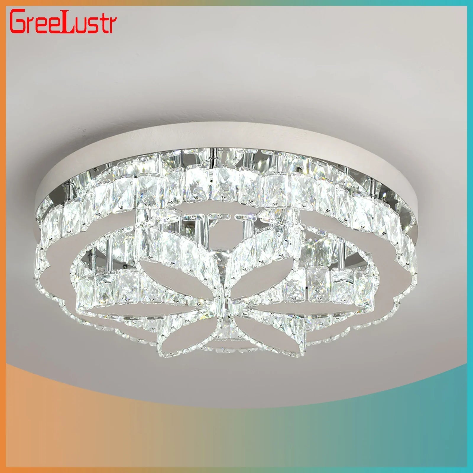 Afralia™ Crystal Ceiling Chandelier: Modern LED Light with RC Dimming for Luxe Home Decor
