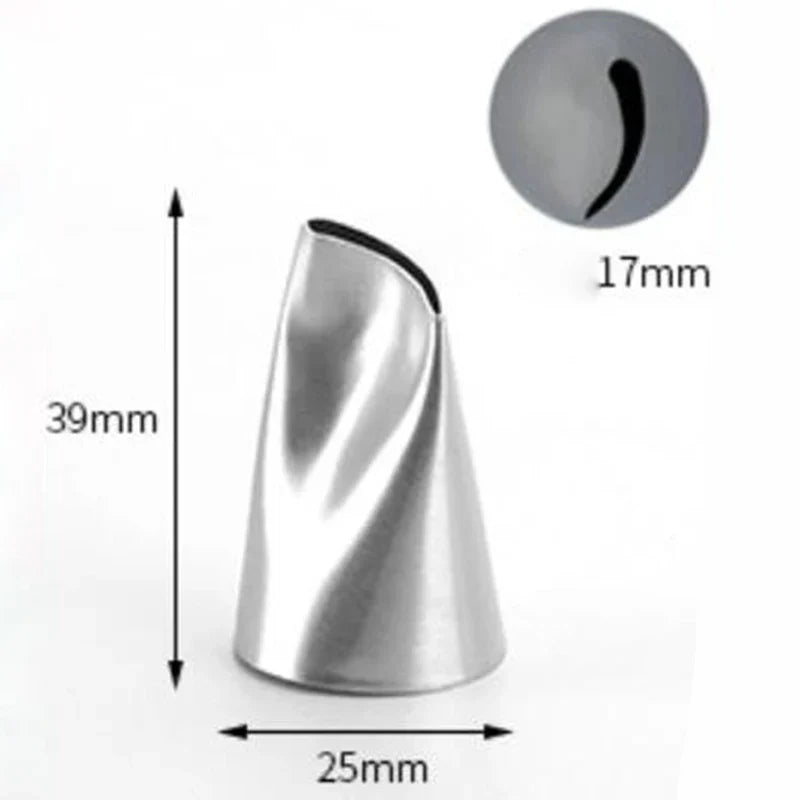 Afralia™ Stainless Steel Petal Piping Nozzle Set for Cake Decorating and Pastry Icing