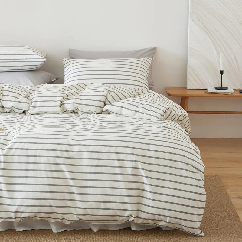 Afralia™ Soft Cotton Single Duvet Cover - Cozy Nordic Comforter, All Seasons