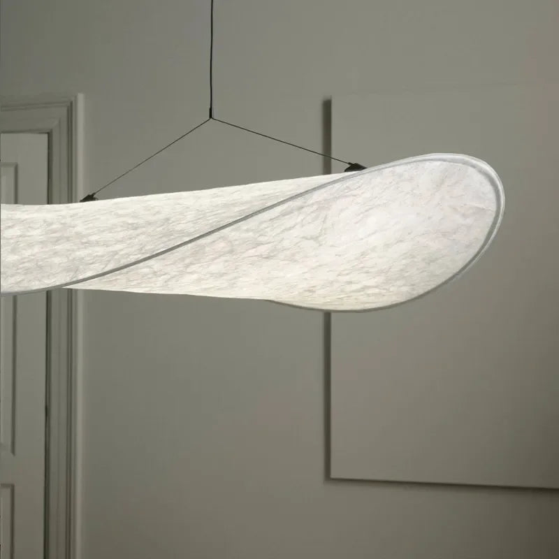 Afralia™ Silk Fabric Pendant Light: Nordic Design, Modern Chandelier for Living Room, Bedroom.