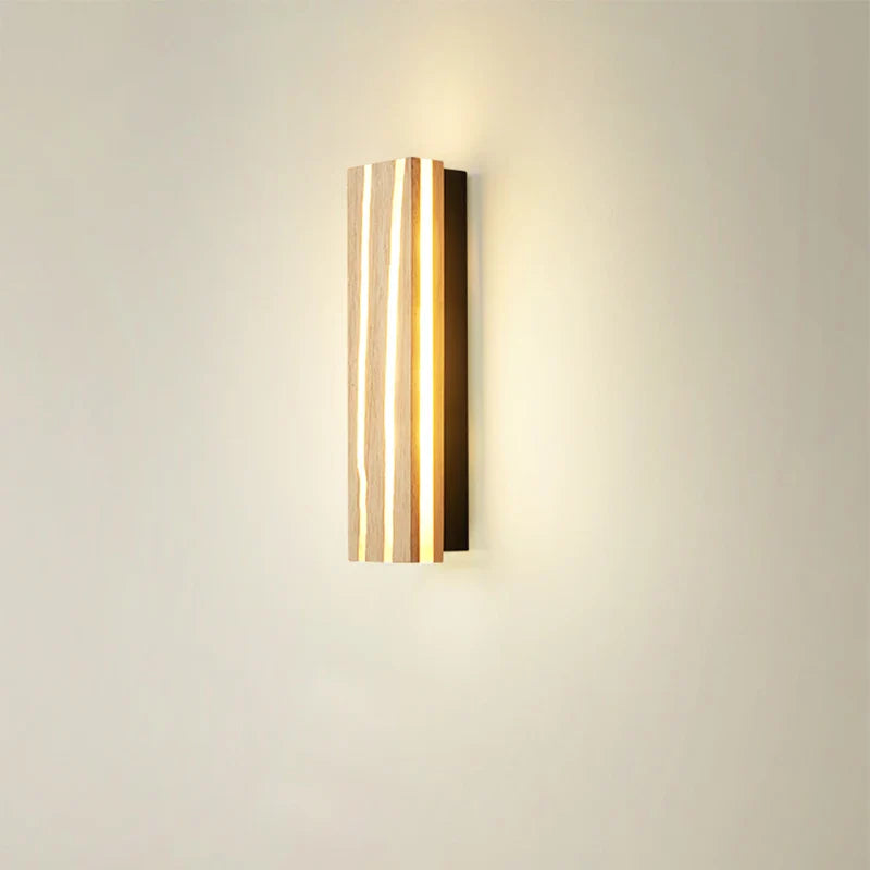 Afralia™ Nordic Wooden LED Wall Sconce for Bedroom Living Room Bathroom Lighting