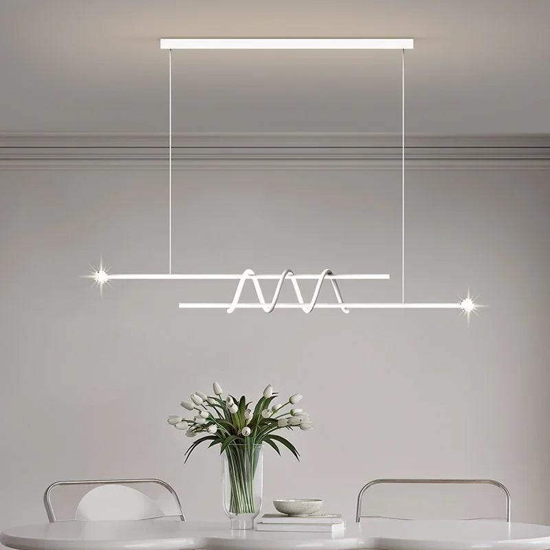 Afralia™ Modern LED Chandelier: Simple Luxury Dining Table Lamp for Bar & Restaurant