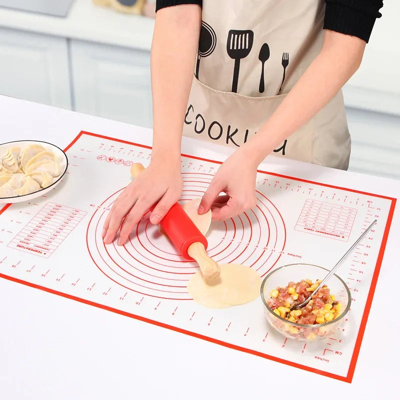 Afralia™ Silicone Baking Mat with Scale for Pastries, Pizza, and Cakes