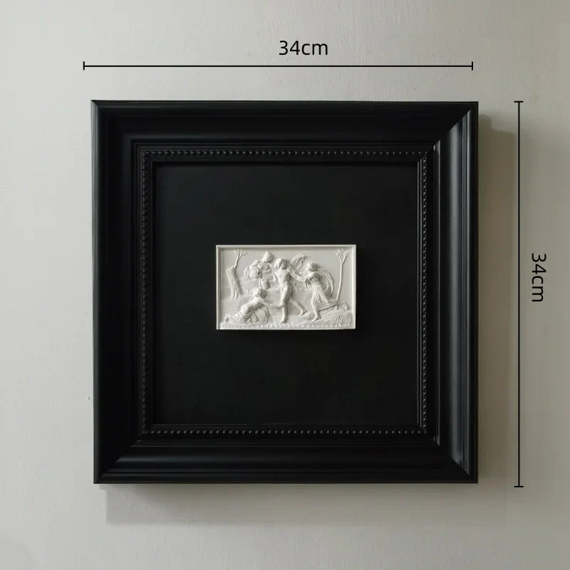 Afralia™ Abstract Figure Relief Sculpture Decorative Painting Wall Decoration