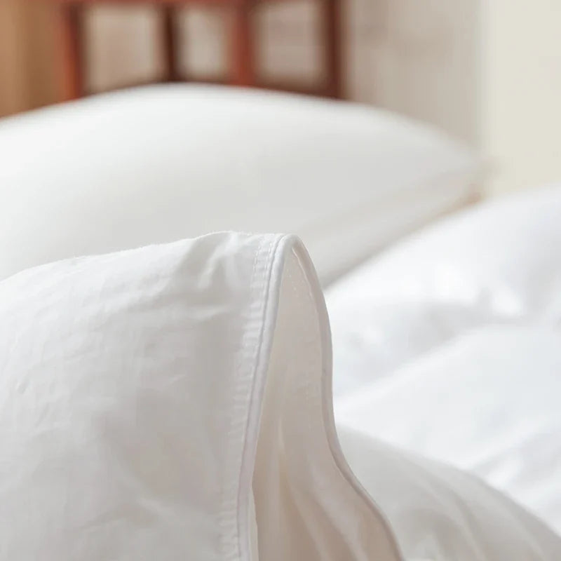 Afralia™ Luxe Cotton Cover White Goose Down Comforter, 5 Star Hotel Bedspread
