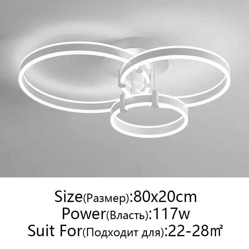 Afralia™ Modern LED Chandelier for Living Room Bedroom Ceiling Lighting