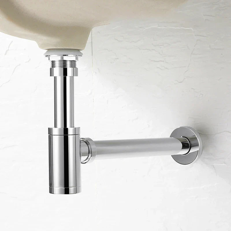 Afralia™ Brass Round Bottle Trap Oil Rubbed Bronze WF-6920