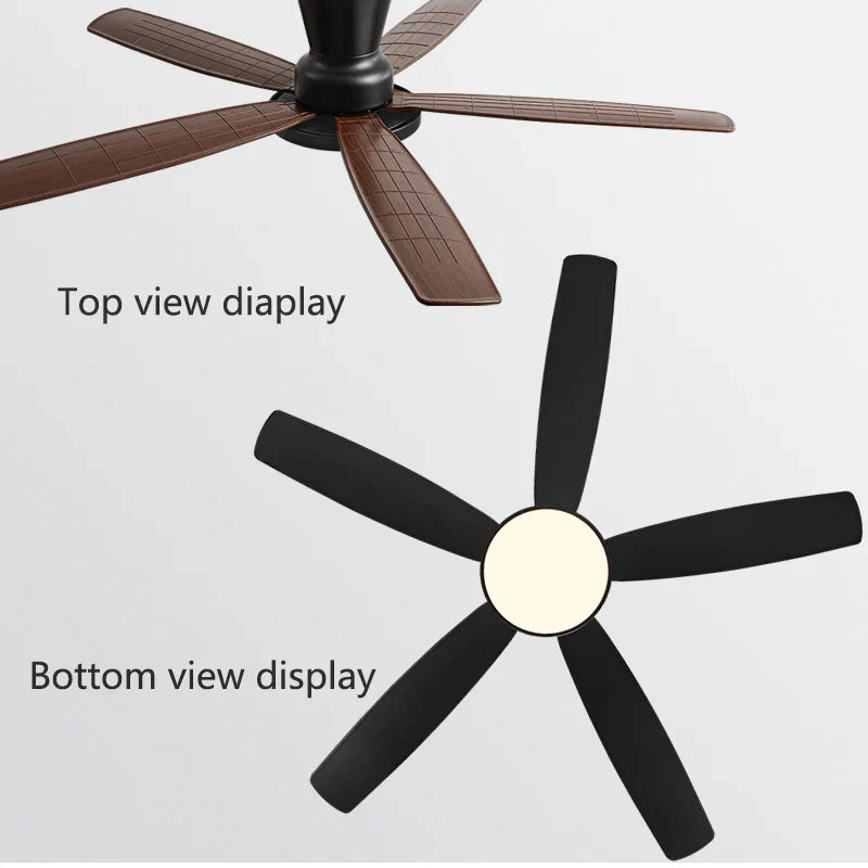 Afralia™ Strong Winds Living Room Ceiling Fan Light with Remote Control