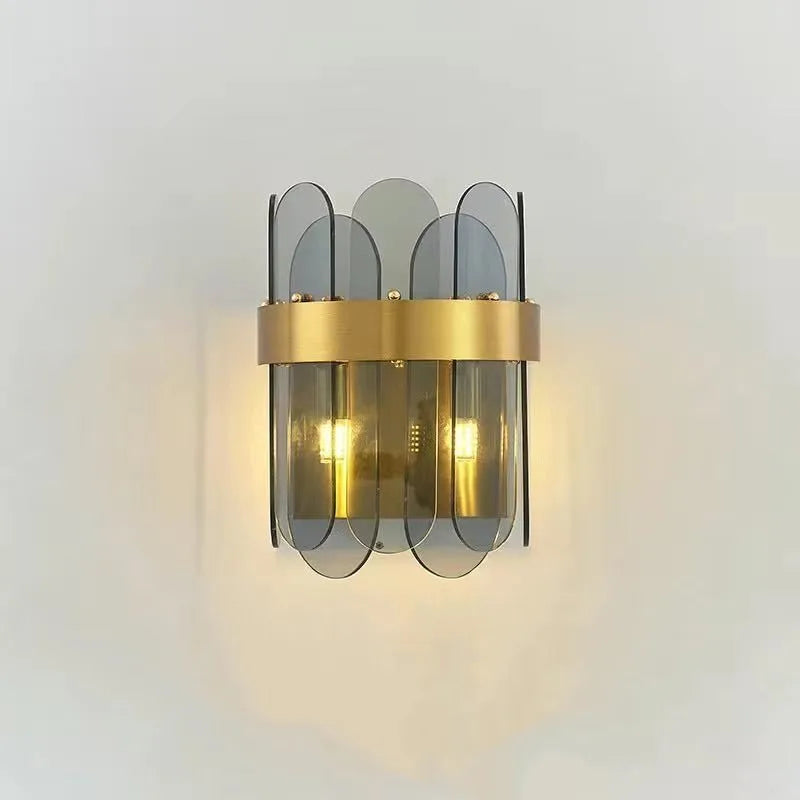 Afralia™ Smoke Grey Glass Pendant Chandelier for Modern Nordic Living Room