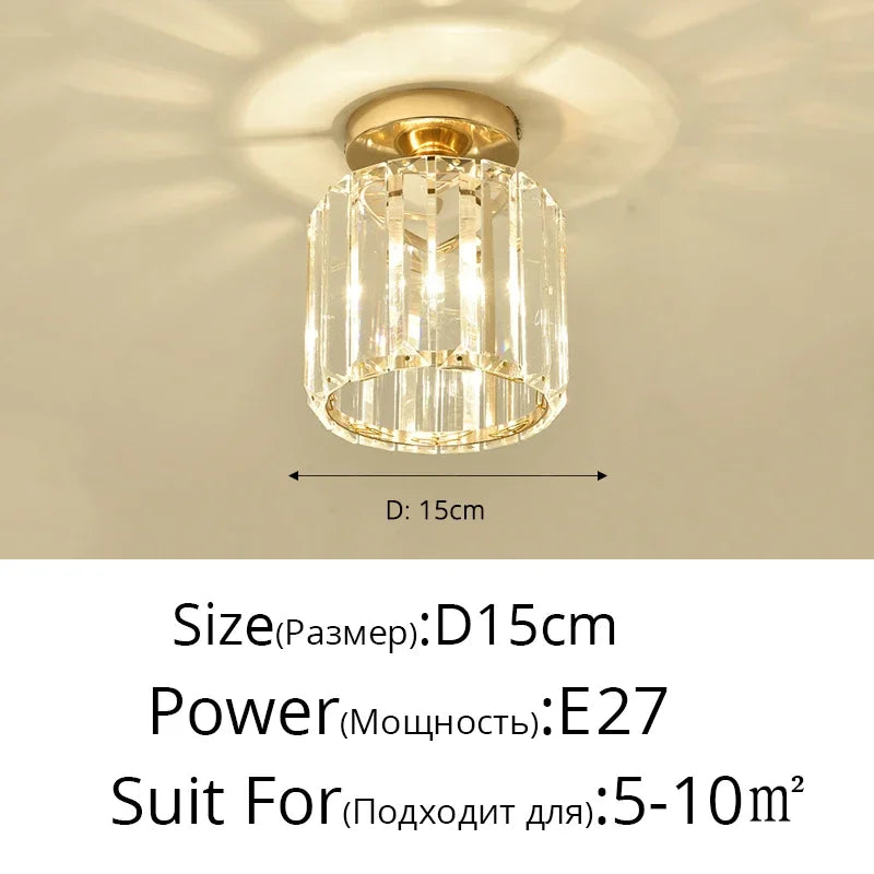 Afralia™ Crystal Glass LED Chandelier for Modern Living, Study, and Aisle Lighting