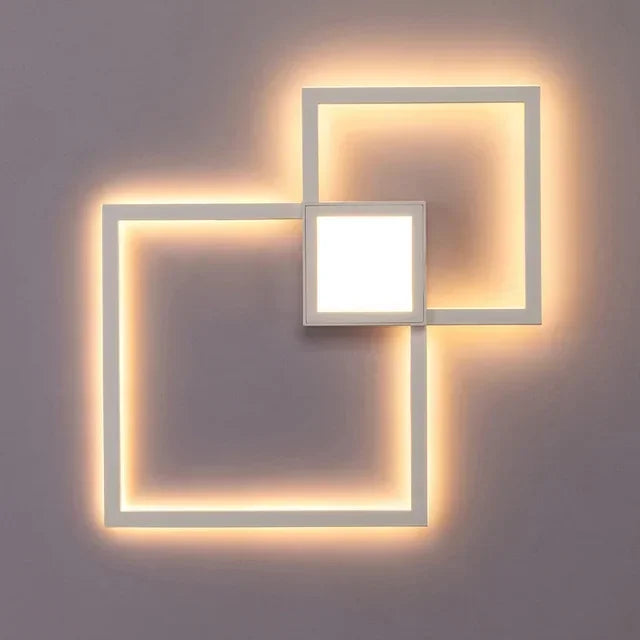 Afralia™ LED Square Wall Lamp for Living Room Bedroom Foyer - Indoor Decor Lighting