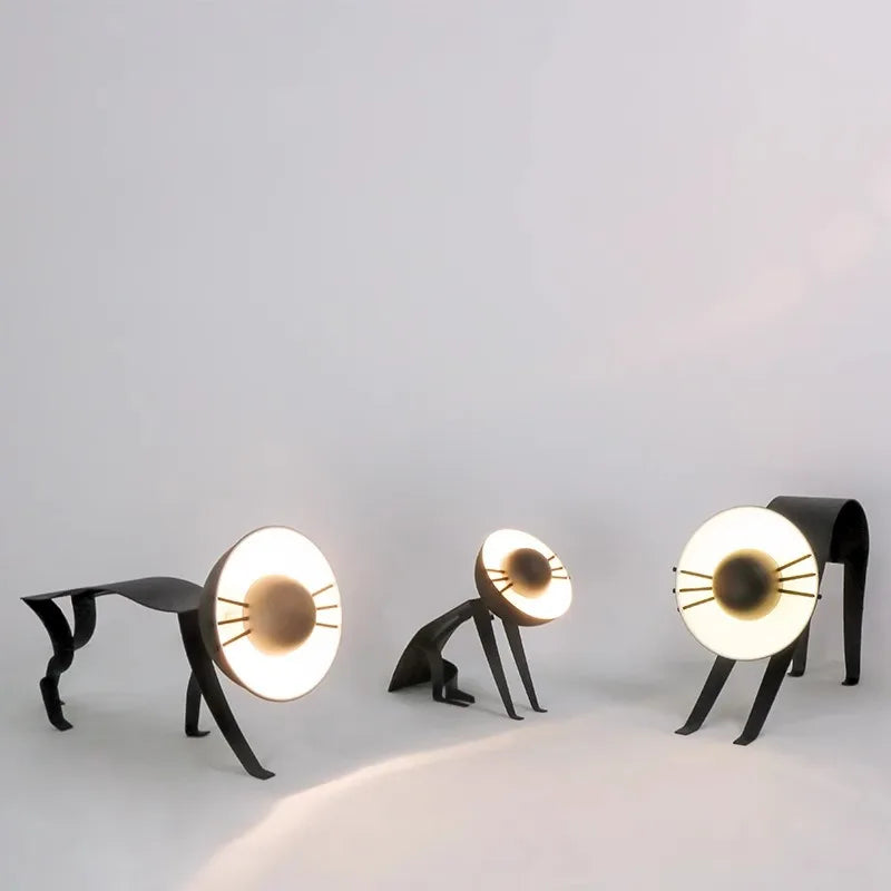 Afralia™ Nordic Iron Cat Table Lamp LED Living Room Bedroom Home Decor