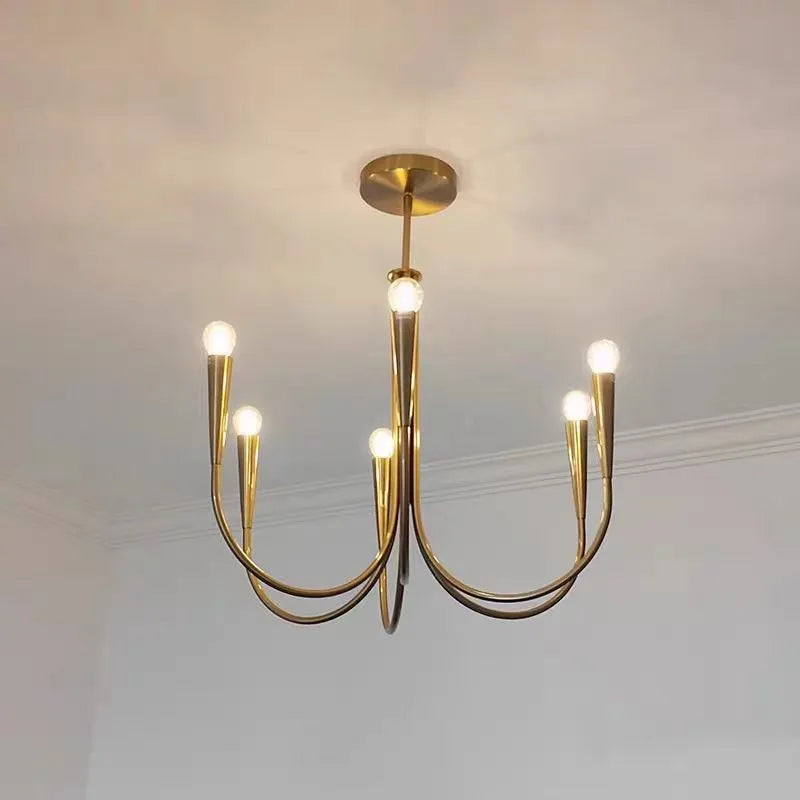 Afralia™ Vintage LED Chandelier Pendant Lights for Living Room Bedroom Dining Room