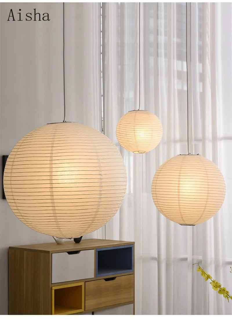 Afralia™ Hefeng Ball Paper Pendant Lamp for Home Decoration 30/40/50cm