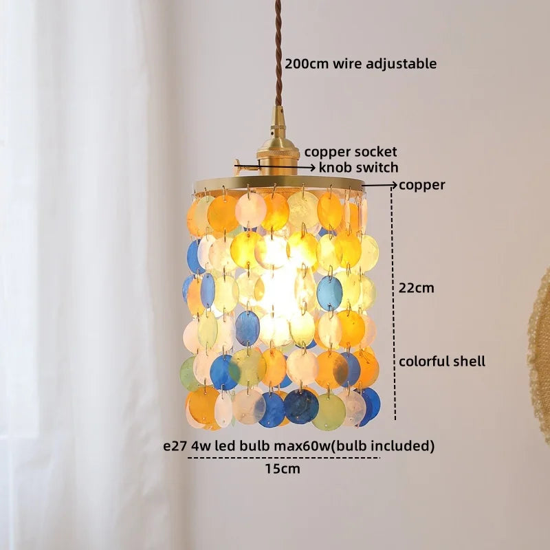 Afralia™ Romantic Shell LED Pendant Light Fixture for Modern Decor