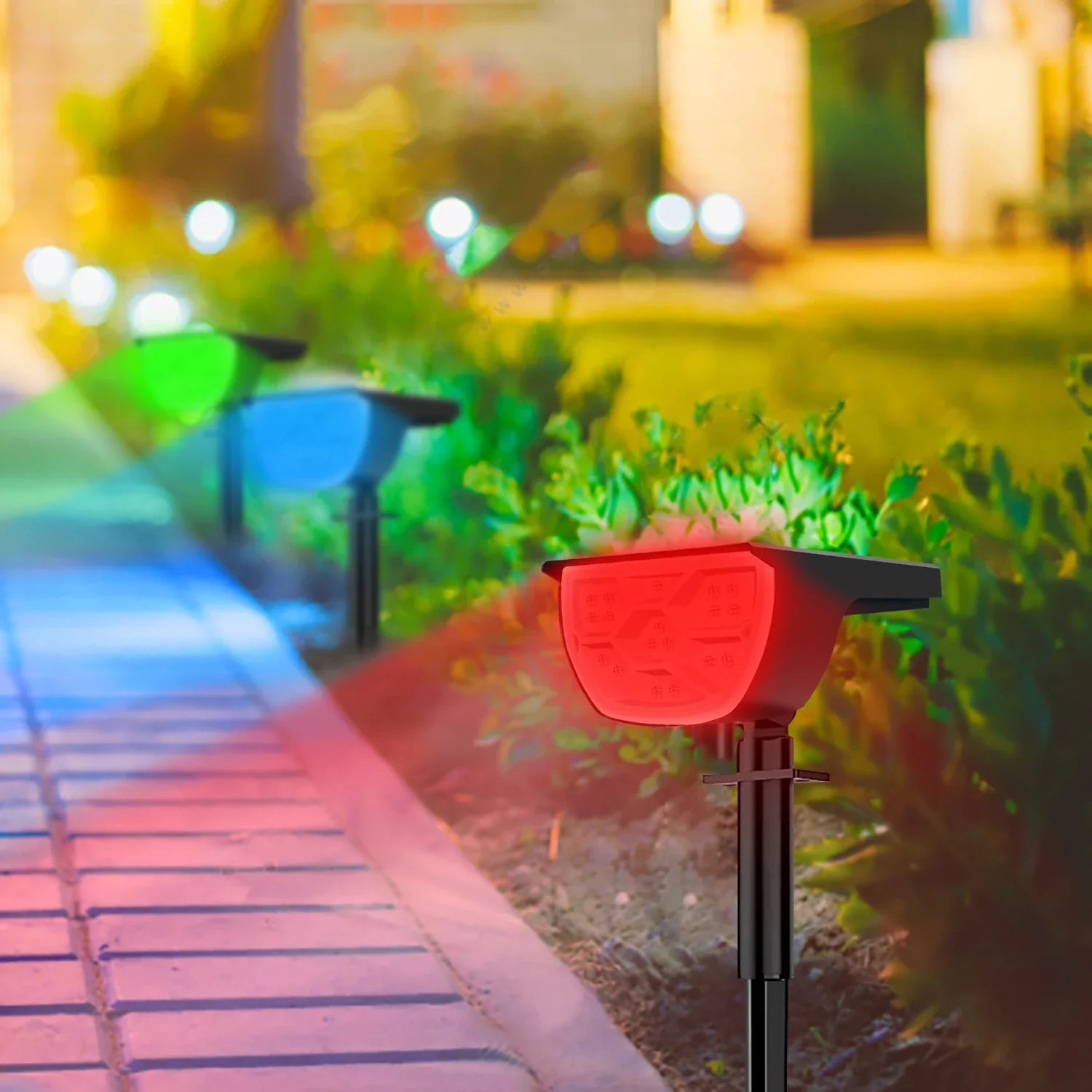 Afralia™ Solar RGB Landscape Spotlights: Color Changing Wireless Waterproof Wall Lamp