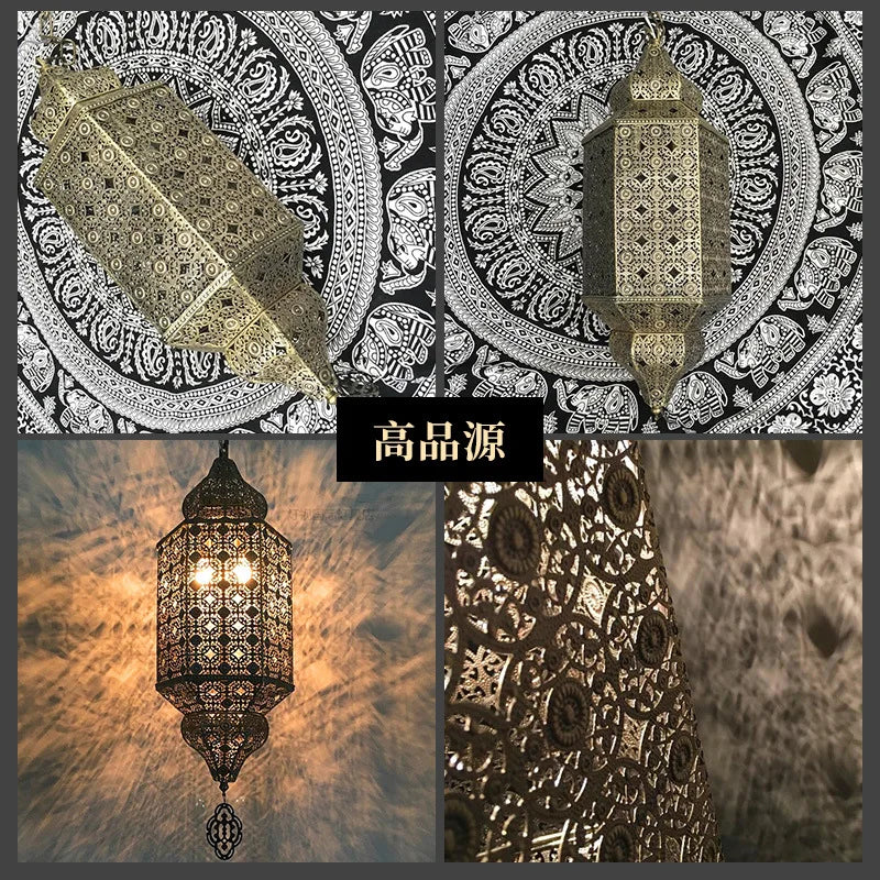 Afralia™ Thai Retro Chandelier: Designer Southeast Asian Style Hanging Light for Restaurant and Bar