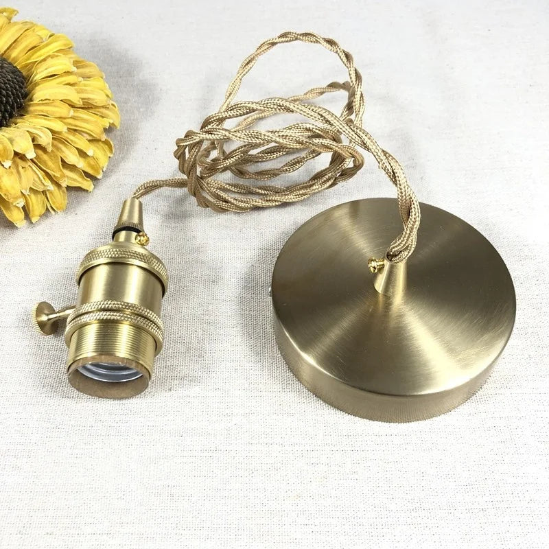 Afralia™ Clear Glass Knob Switch LED Pendant Light Fixture: Modern Nordic Hanging Chandelier