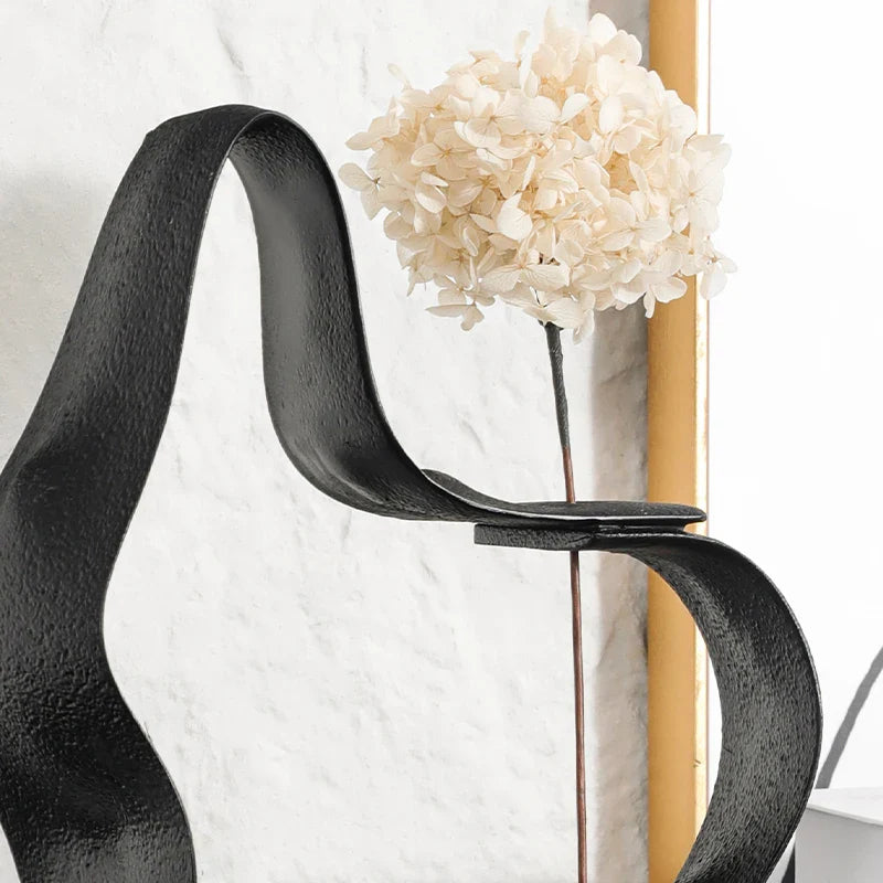 Afralia™ Geometric Hollowed-out Resin Ring for Home Decor & Flower Arrangement