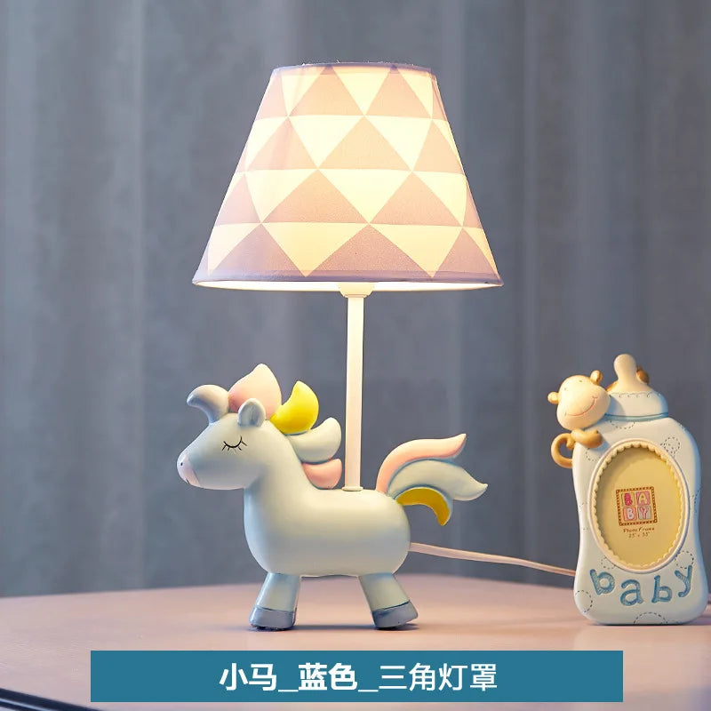 Afralia™ LED Unicorn Table Lamp for Children's Room, Nordic Design Stand Light Lamparas