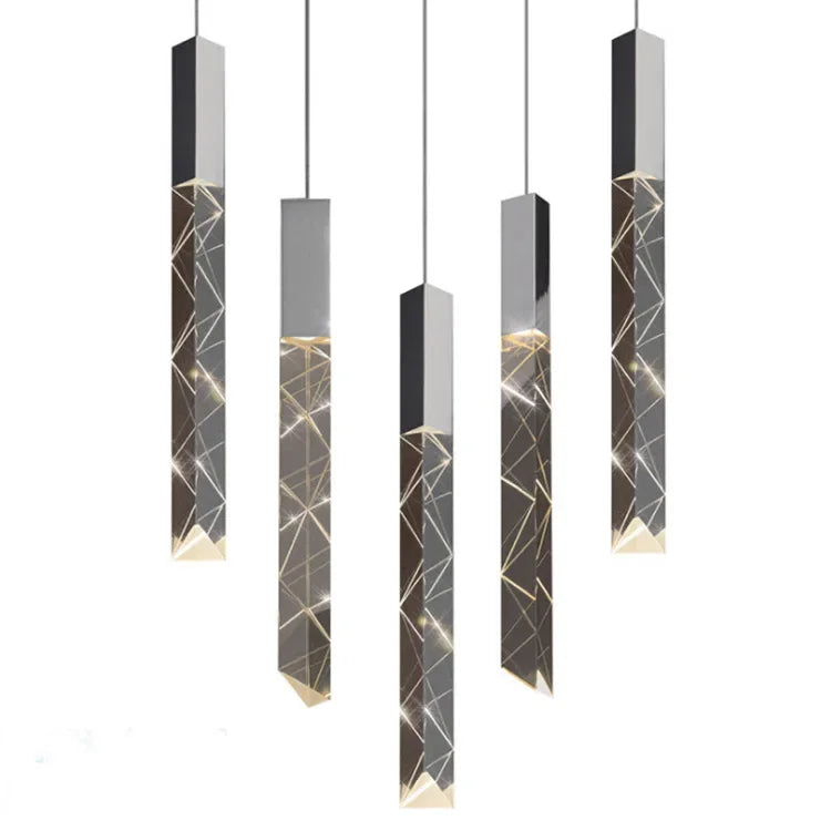 Afralia™ Crystal Glass LED Pendant Light: Modern Nordic Restaurant Hallway Lighting