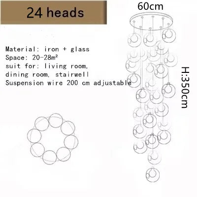 Afralia™ LED Chandelier: Modern Lighting for Living, Dining, and Staircase Areas