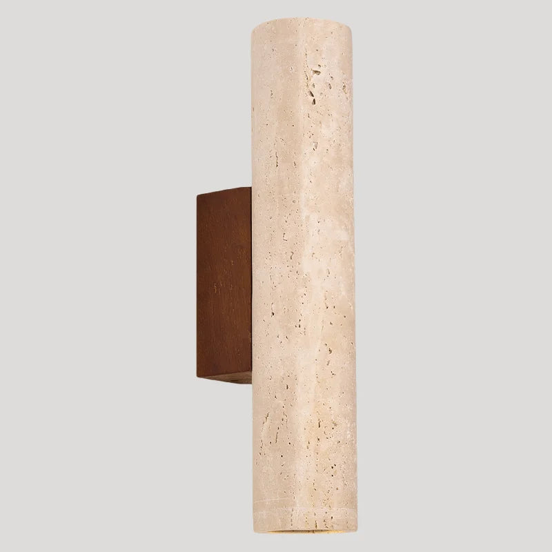 Afralia™ Yellow Travertine Stone LED Wall Lamp - Vintage Stair Light for Living Room & Bedroom