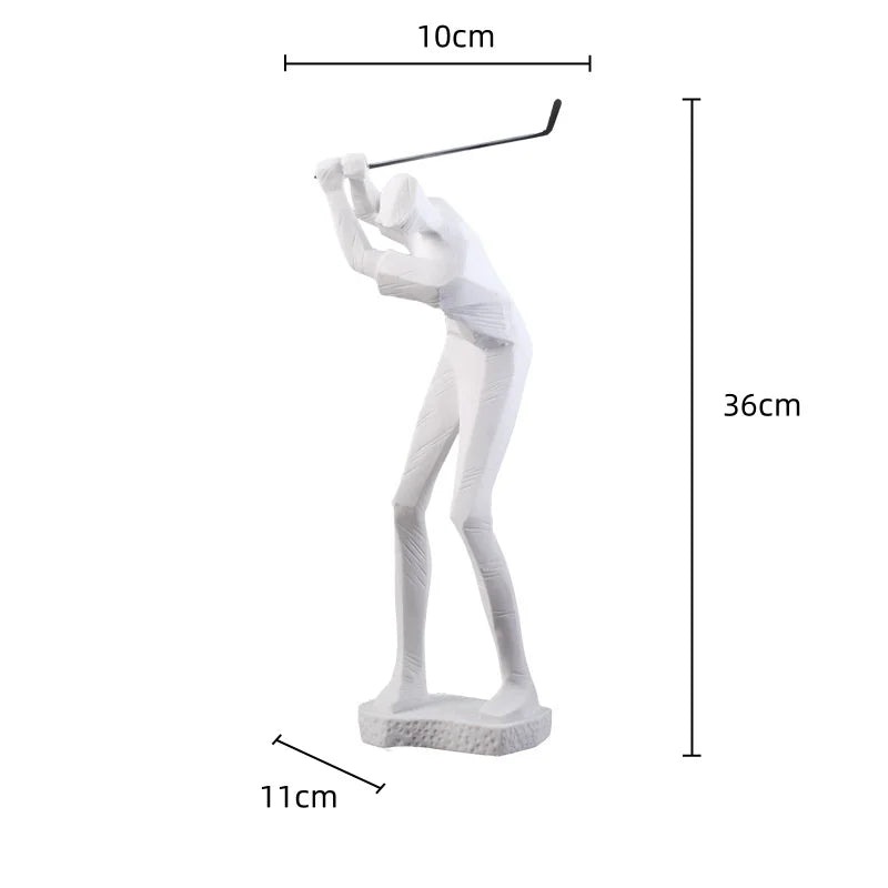 Afralia™ Golf Sculpture Resin Figurine Decorative Ornaments for Home Decoration