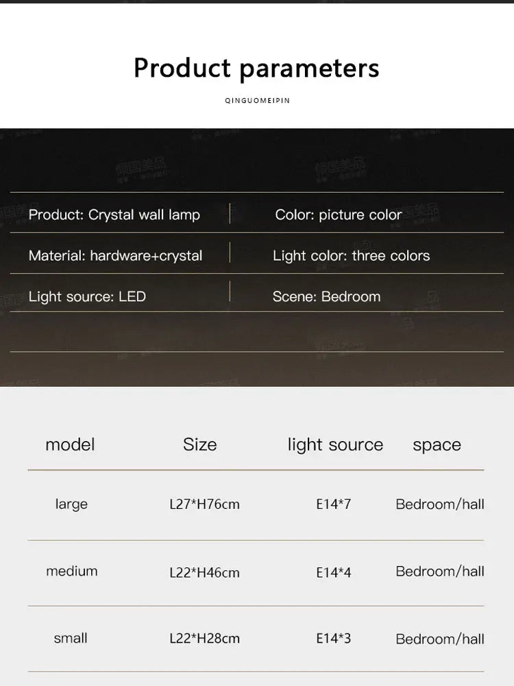 Afralia™ Crystal Wall Light: Elegant Luxury Night Lighting for Living Room, Bedroom, or Villa