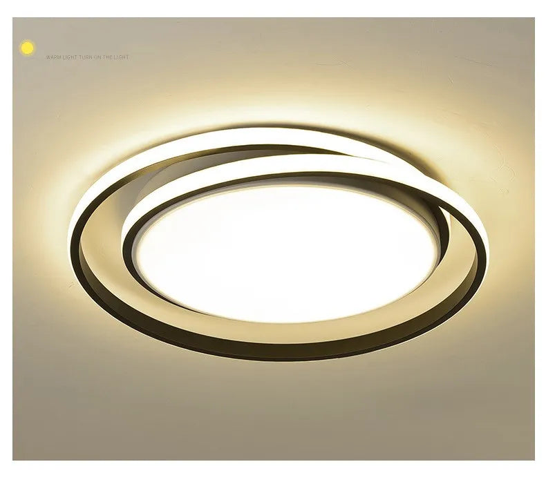 Afralia™ Modern Round Acrylic Chandelier Ceiling Lamp for Stylish Living Room Decor