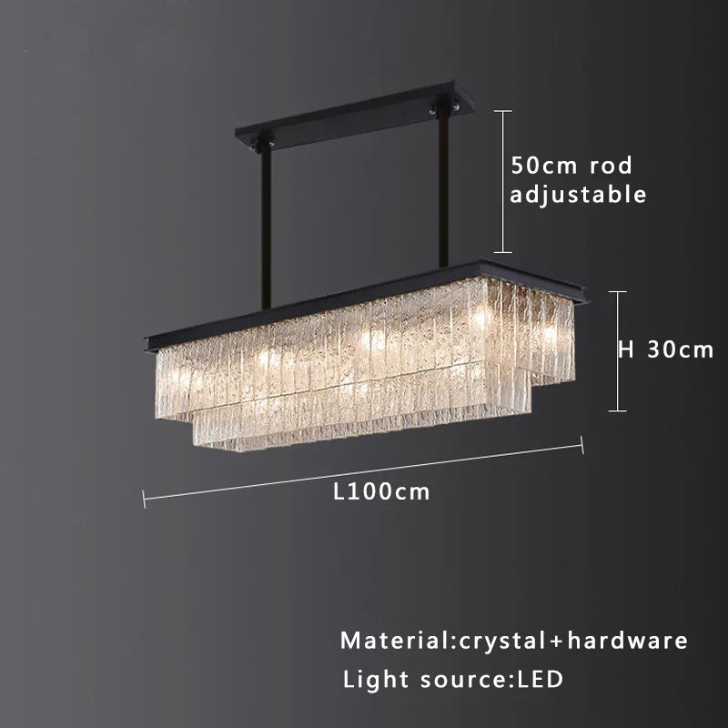 Afralia™ Elegant Crystal Glass Chandelier for Luxury Home Decor