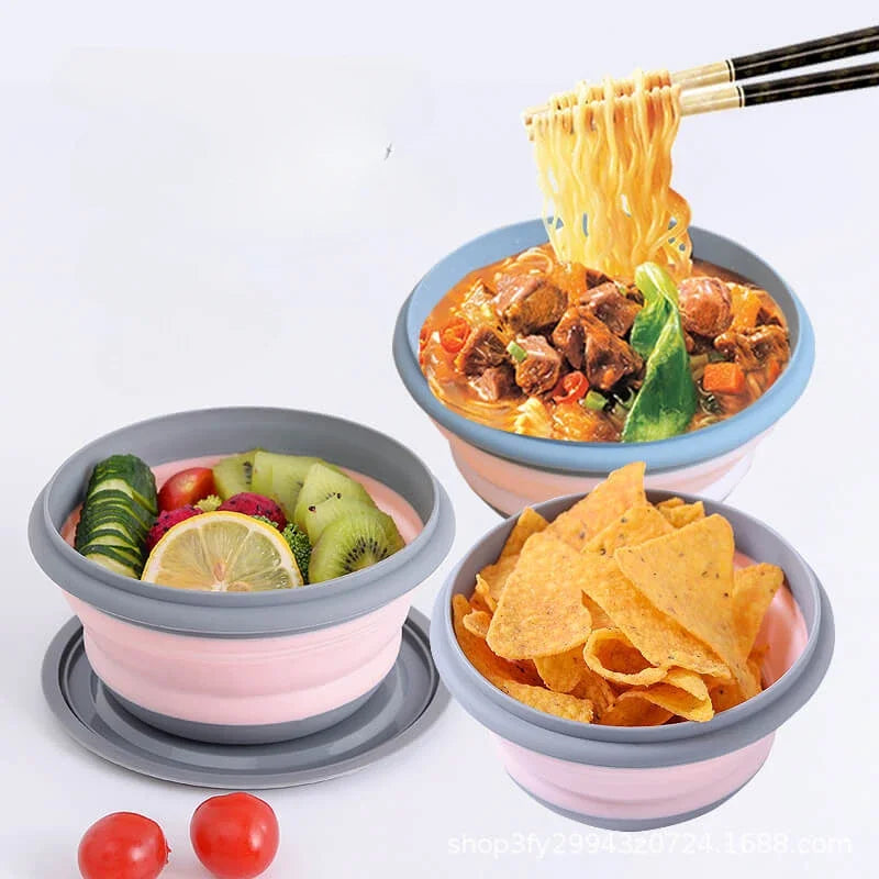 Afralia™ Outdoor Travel Lunch Box Set - Portable Folding Bowls for Camping and Picnics