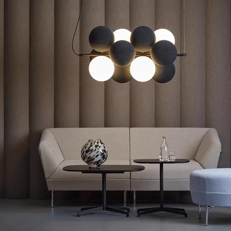 Afralia™ Flannelette Ball Chandelier: Modern Nordic Design for Stylish Interiors