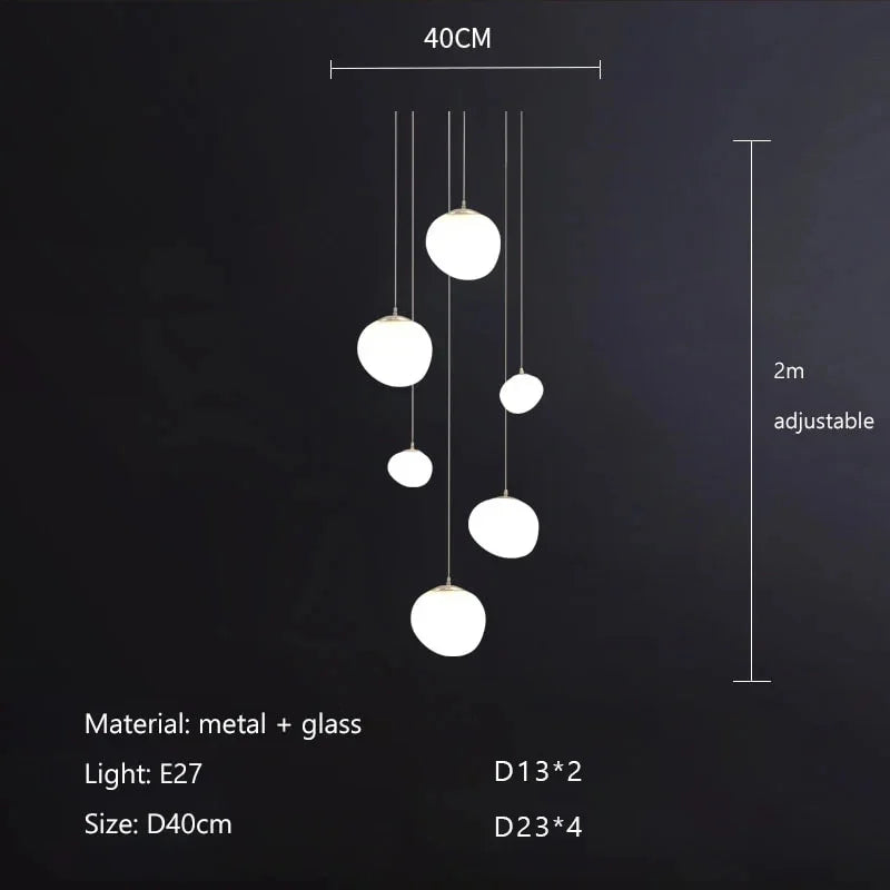 Afralia™ Gregg Glass Pendant Light, Modern LED Hanging Lamp for Dining Kitchen Loft