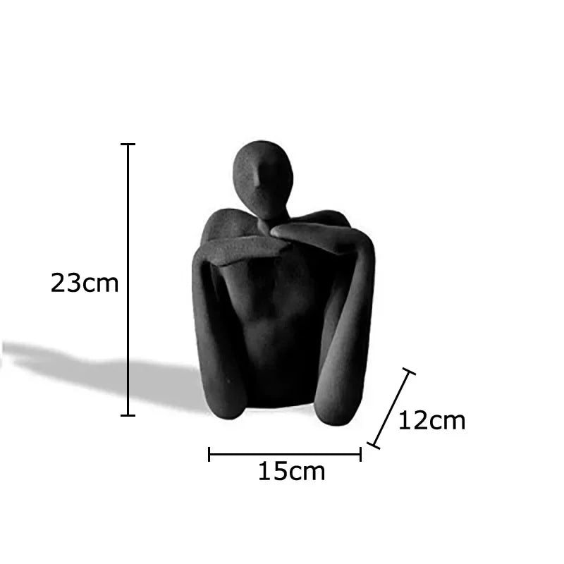 Afralia™ Abstract Character Resin Sculpture Desk Decoration for Modern Aesthetics