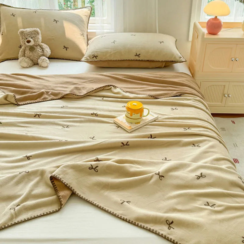 Afralia™ Cozy Coral Fleece Blanket: Perfect for Dorm, Home, or Sofa