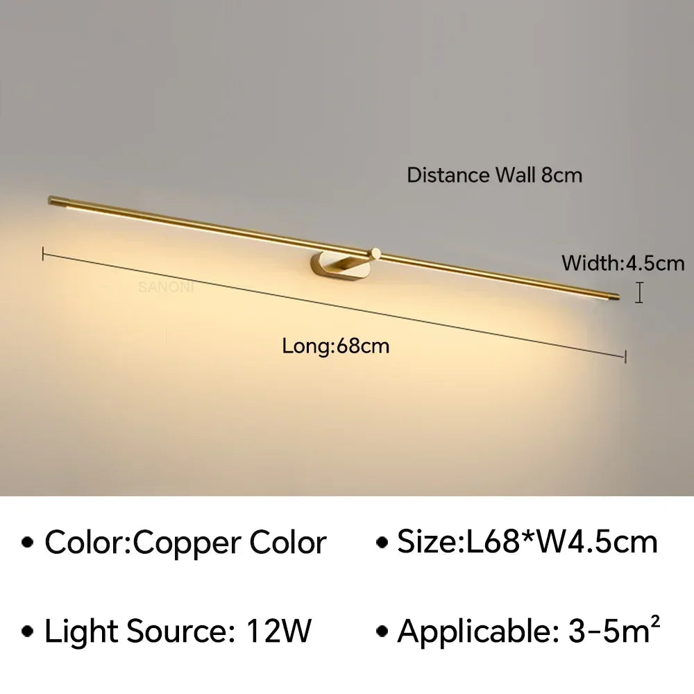Afralia™ Slim Wall Sconce Lamps: Bathroom Bedroom Bedside Ceiling Light for Corridor