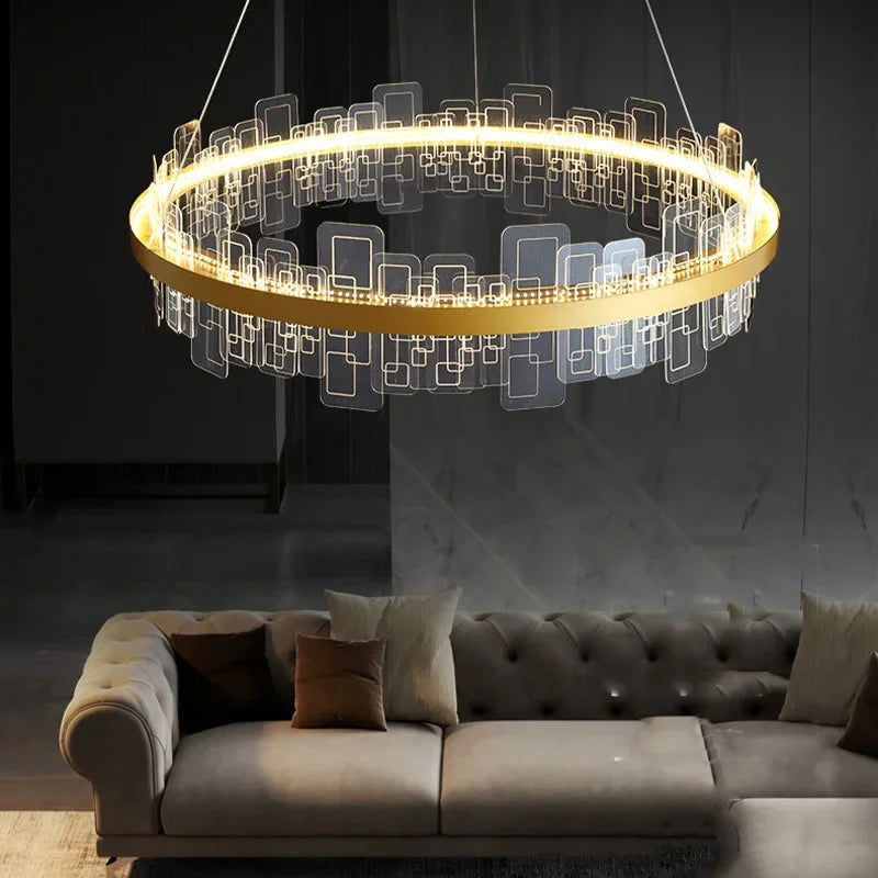 Afralia™ Modern Nordic LED Chandelier Pendant Light for Dining & Living Room