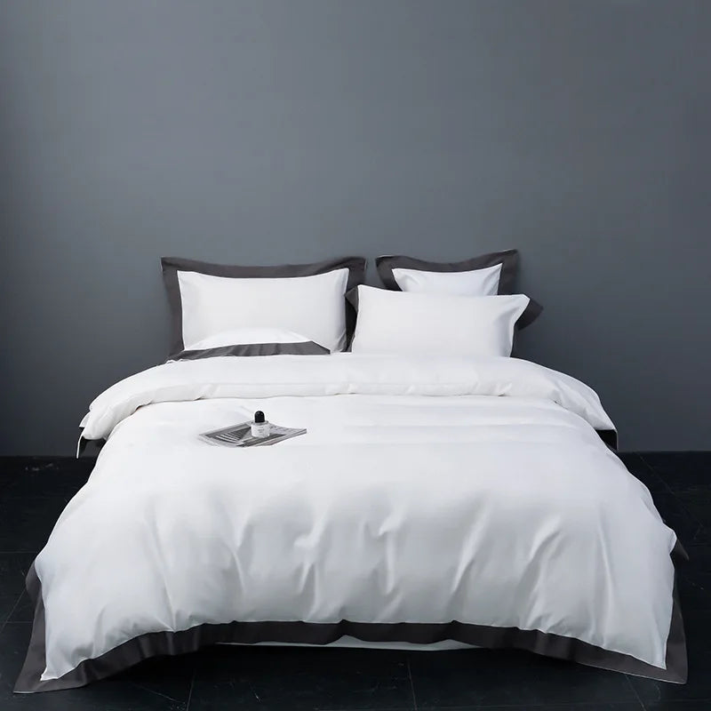Afralia™ Brushed Hotel Style Bedding Sets - Solid Color Duvet Set, Skin Friendly, Single Double