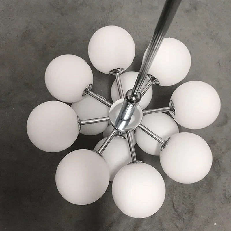 Afralia™ Elegant Glass Chandelier for Living Room Dining Decor