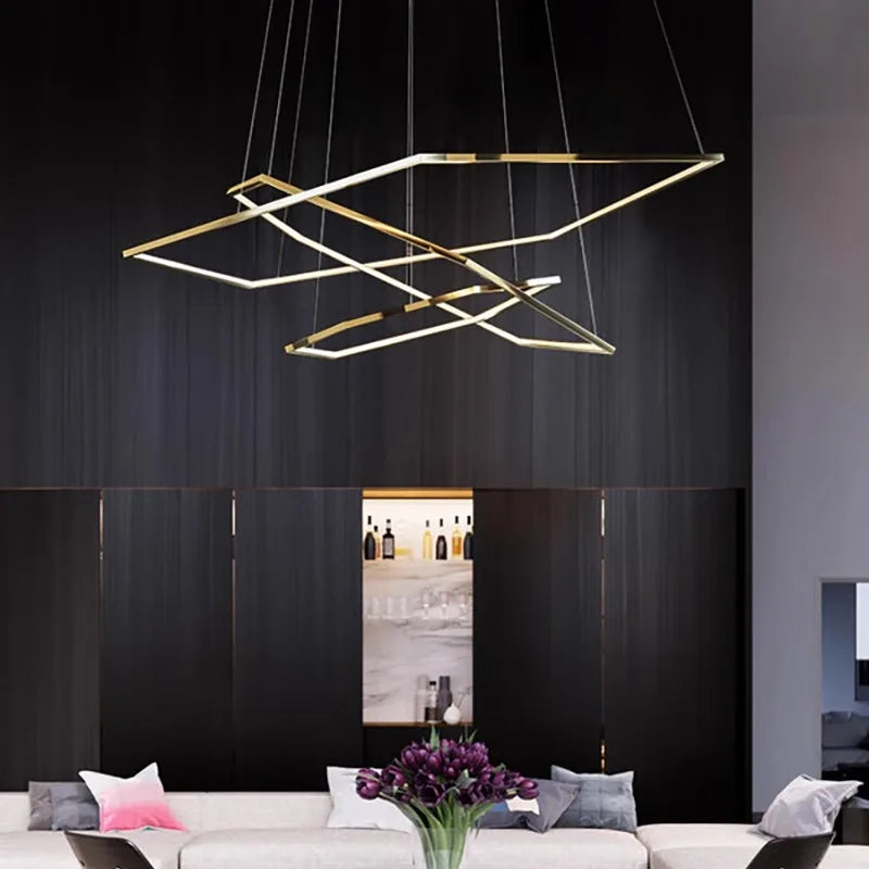 Afralia™ Modern LED Chandelier Ceiling Lamp Pendant Lights Indoor Decorative Lighting