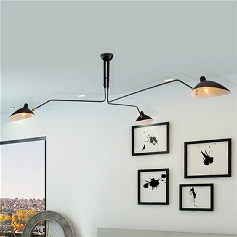 Afralia™ Spider Serge LED Pendant Light - Retro Industrial Chandelier Nordic Iron Lamp