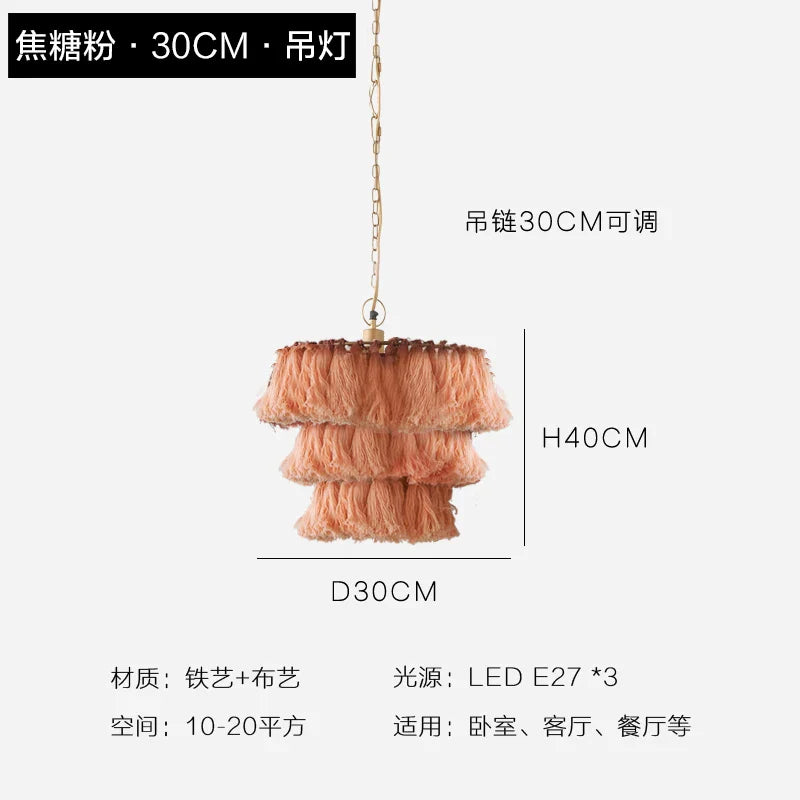 Afralia™ Bohemian Chandelier Tassel Light Chain Pendant LED Suspension Light