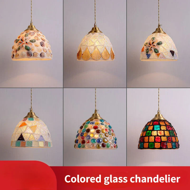 Afralia™ Nordic Shell Pendant Lights: Creative Tiffany Design for Japanese Restaurant & Bedroom