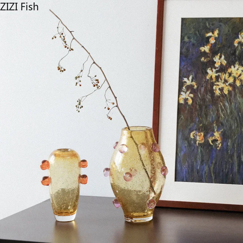 Afralia™ Creative Bubble Glass Vase Hydroponics Desk Decoration Artificial Flowers Room Decor