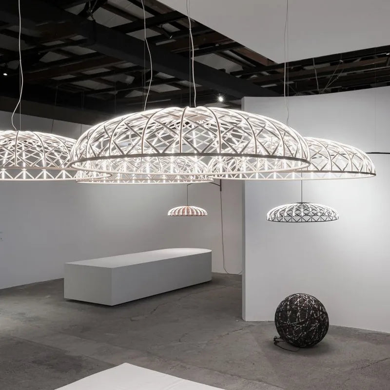 Afralia™ Macaron Mesh Chandelier: Modern Nordic Rope Pendant Lamp for Living Room, Restaurant & Bar