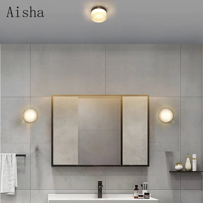 Afralia™ Acrylic Sconce LED Wall Lamp for Luxury Living Room & Bathroom